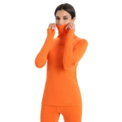 Icebreaker W MERINO LS ROLL NECK Damen - Funktionsshirt -Icebreaker Verkäufe 5637954526 c merino ls roll neck icebreaker 24