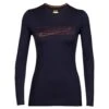 Icebreaker 200 OASIS LS CREWE SKI STRIPES Damen - Funktionsshirt